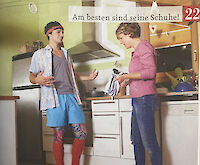 Am besten sind seine Schuhe!